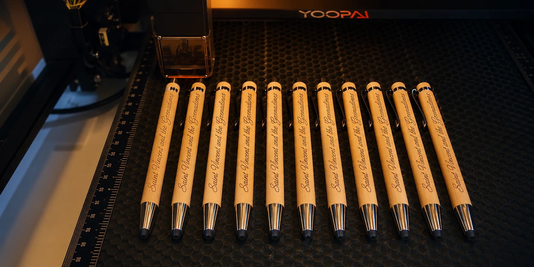 Precision laser engraving for custom creations and unique details.